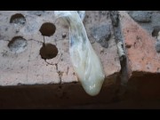 in an abandoned building two guys fucked in the pussy and in the ass a disguised schoolgirl 15/16