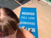 Hot slut at the gym couldn't wait to fuck! 2/16