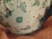 ⭐ Cute Lazy Girl Wets Her Pyjamas Watching TV Lying On Her Tummy!   10/16