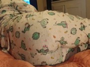 ⭐ Cute Lazy Girl Wets Her Pyjamas Watching TV Lying On Her Tummy!   12/16