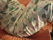 ⭐ Cute Lazy Girl Wets Her Pyjamas Watching TV Lying On Her Tummy!   13/16