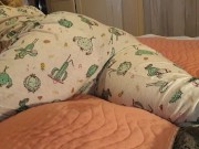 ⭐ Cute Lazy Girl Wets Her Pyjamas Watching TV Lying On Her Tummy!   5/16