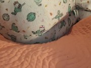 ⭐ Cute Lazy Girl Wets Her Pyjamas Watching TV Lying On Her Tummy!   9/16