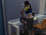 Latina Lesbian Has Rough Sex on an Office Table - Sexual Hot Animations 2/16