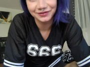 PURPLE HAIRED CUM DUMP OBEYS DADDY LIKE A GOOD GIRL 16/16