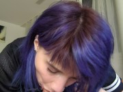 PURPLE HAIRED CUM DUMP OBEYS DADDY LIKE A GOOD GIRL 9/16