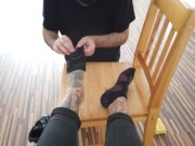 Foot Slave Worships Tattooed Feet 12/16
