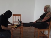 Foot Slave Worships Tattooed Feet 3/16