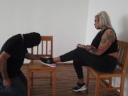 Foot Slave Worships Tattooed Feet 4/16