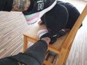 Foot Slave Worships Tattooed Feet 8/16
