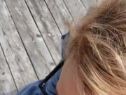 Outdoor BLOWJOB by hot gf 10/16