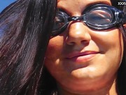 Hands in panties and rubbing in the swimming pool 6/16