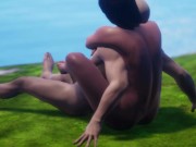 Футджоб / подрочила член миллионеру своими ножками на диких камнях [3D Hentai] 11/16