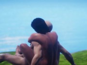 Футджоб / подрочила член миллионеру своими ножками на диких камнях [3D Hentai] 9/16