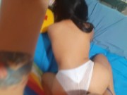 Inocente  18 Mexicana Colegiala Virgen con profesor, de a perrito con ropa. 13/16