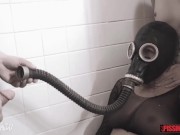 Piss whore Dia Zerva becomes a human toilet 1/16