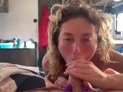 Sleepy Girlfriend BJ with Facial 7/16