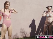 GirlsOutWest - Three naughty babes have lesbian sex in the backyard 4/16