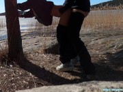 Risky Passionate Outdoor Nature Sex With Pretty Girl Hilana Won! Cum inside Her Perfect Pussy! OMG! 16/16