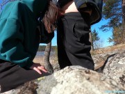 Risky Passionate Outdoor Nature Sex With Pretty Girl Hilana Won! Cum inside Her Perfect Pussy! OMG! 6/16