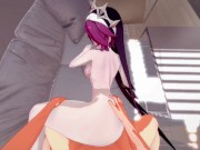 Rosaria getting fucked hard in spooning position. (Genshin Impact Hentai) 5/16