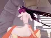 Rosaria getting fucked hard in spooning position. (Genshin Impact Hentai) 6/16