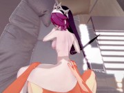 Rosaria getting fucked hard in spooning position. (Genshin Impact Hentai) 7/16