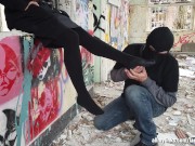 He Worship Her Black Stocking Feet 5/16