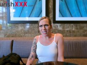 Stranded traveler finds herself in hotel sucking on a BBC starring Rory Knox 2/16