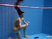 Underwater swimming cutie dressed and then stripped 16/16