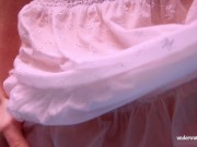 Underwater swimming cutie dressed and then stripped 6/16