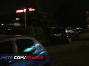 Ebony woman pleases all the men of the public parking 3/16