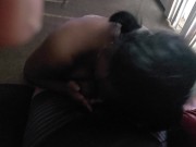 Big tit dicksucker cheek fucking and gags on daddy's dick 10/16