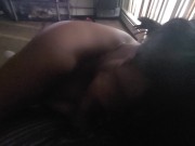 Big tit dicksucker cheek fucking and gags on daddy's dick 11/16