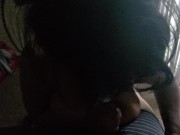 Big tit dicksucker cheek fucking and gags on daddy's dick 16/16