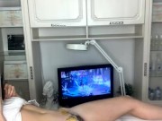 Blue-eyed blonde depilates a very hairy pussy 6/16