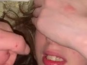 Look at all the cum in my mouth while I cum thinking about girls! 6/16