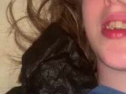 Look at all the cum in my mouth while I cum thinking about girls! 8/16