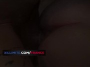 Interracial threesome with young brunette 12/16