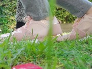 Giantess with big sweaty feet crushes toy cars and smashes them all 3/16