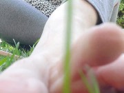 Giantess with big sweaty feet crushes toy cars and smashes them all 4/16