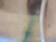 Nicoletta can't hold back and pisses on your face in a public garden - Wonderful upskirt pee 10/16