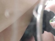 Nicoletta can't hold back and pisses on your face in a public garden - Wonderful upskirt pee 15/16