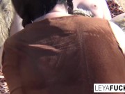 Leya takes a gold trophy up her ass 10/16