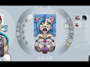 Fapwall [Weird Hentai game] Felicia from darkstalker takes 3 dicks for 1 pussy 12/16