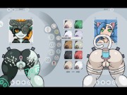 Fapwall [Weird Hentai game] Felicia from darkstalker takes 3 dicks for 1 pussy 4/16