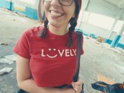 PandaVlog : tettona si fa riempire di sborra in una fabbrica abbandonata 1/16