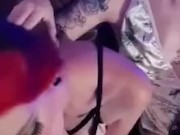 holding my friend's hair while she sucks off her man 10/16