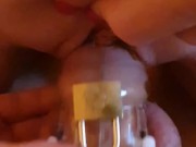 Teasing cuckold in cage after some good fucking 6/16