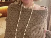 Annabel’s fur cape and white nylons 3/16